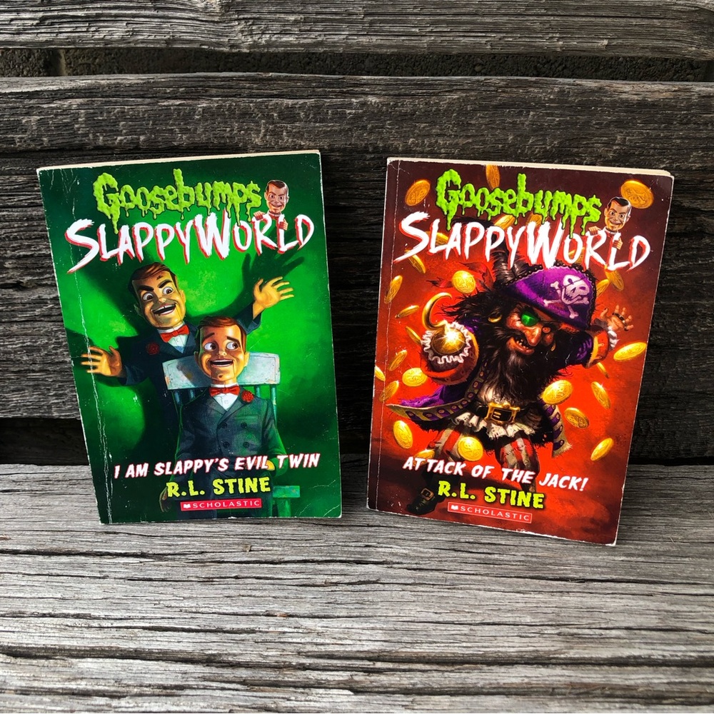 Goosebumps Slappyworld R.L. Stine Chapter Book Scholastic #2 & #3 soft cover 💚
